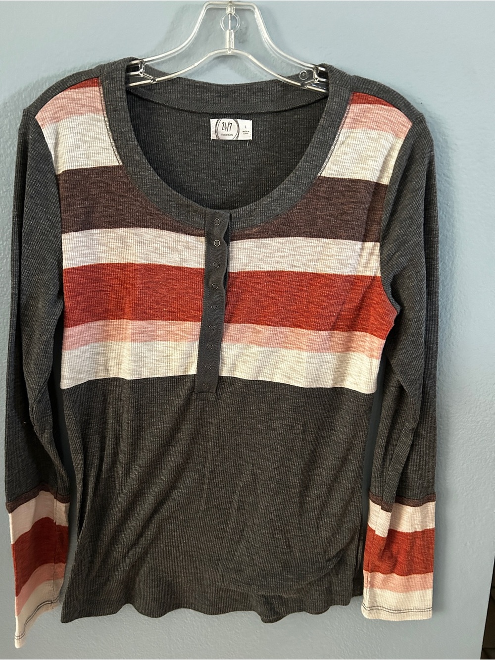 Maurices Ribbed Long Sleeve Top - Charcoal
Size XL